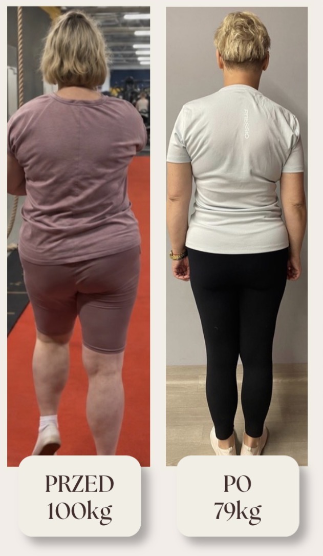 Przemiana podopiecznej ze 100 kg do 79 kg
